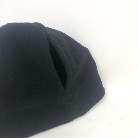 Fila Sport Black Fleece Beanie Ponytail Slit NWT - Picture 5 of 7